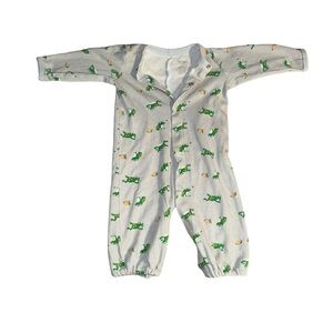 3 FOR $20 GYMBOREE 3-6M Frog Print Gray Cotton Sleeper